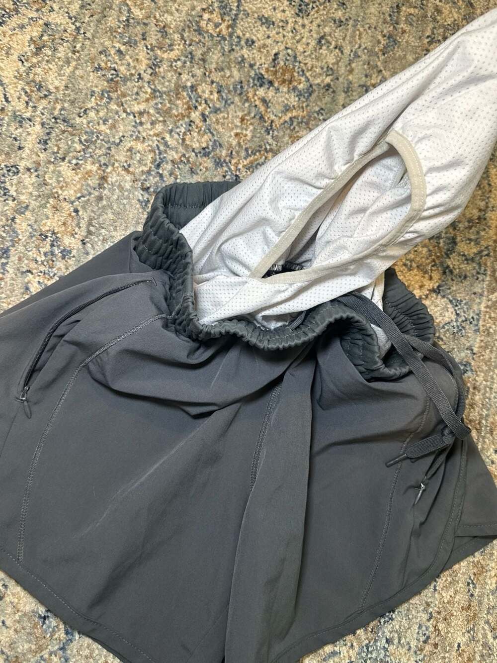 Target JoyLab Women's High-Rise Zipped Pocket Athletic Shorts Charcoal Grey Size - Picture 4 of 4